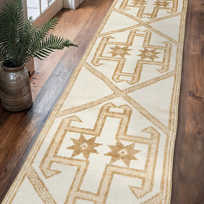 Alfombra Vintage de pasillo - 87 cm x 353 cm - K0077825