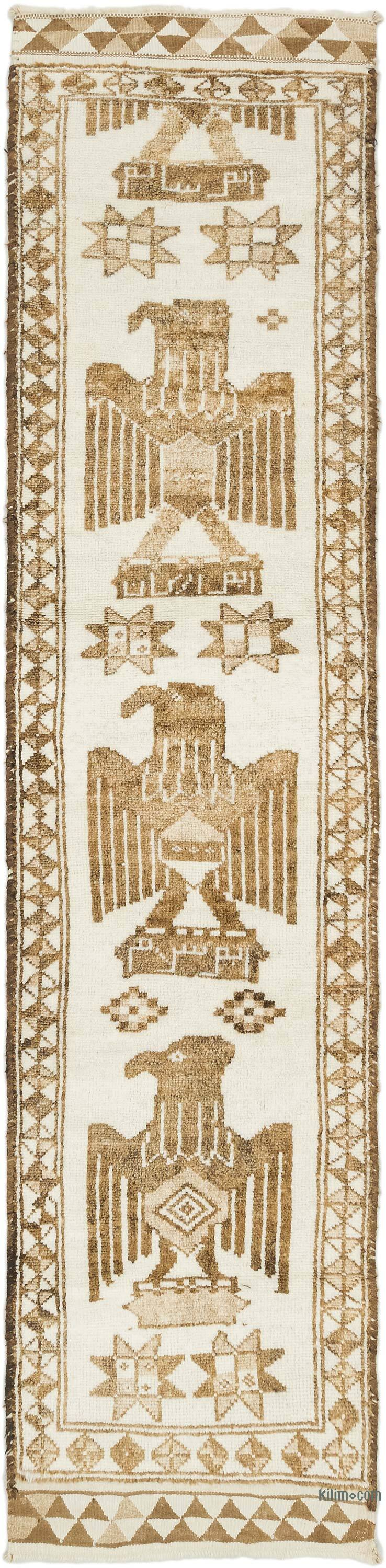 Alfombra Vintage de pasillo - 92 cm x 392 cm - K0077833