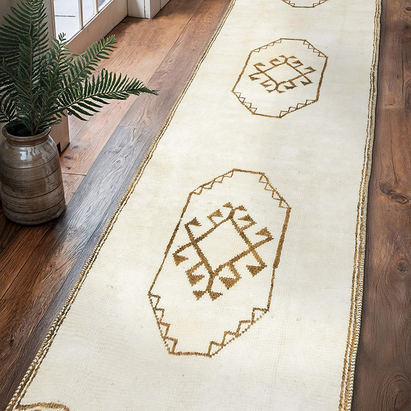 Vintage Tribal Runner Rug - 3' 3" x 11' 9" (39" x 141") - K0077844