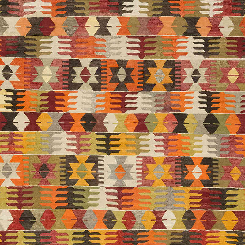 New Turkish Handwoven Kilim Rug - 10' 3" x 13' 9" (123" x 165") - K0077847