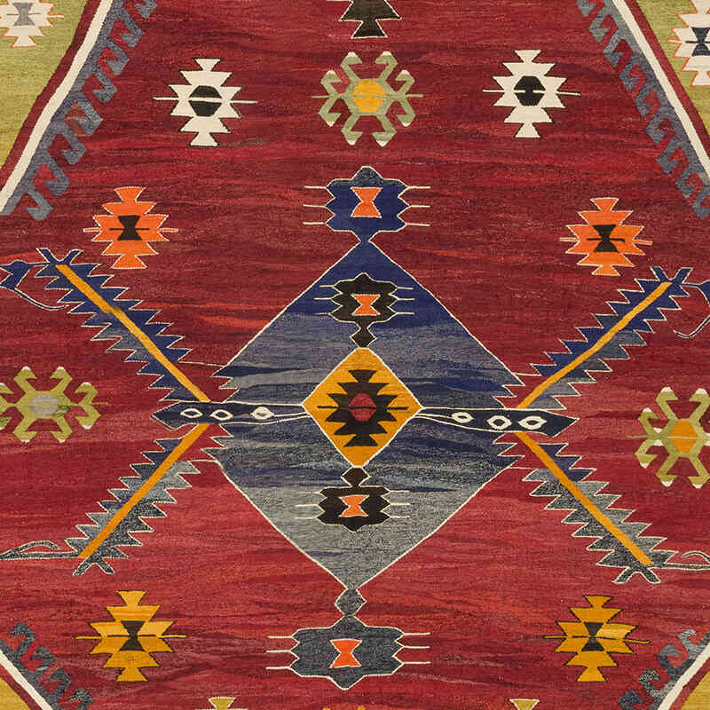 New Turkish Handwoven Kilim Rug - 11' 7" x 15' 5" (139" x 185") - K0077857