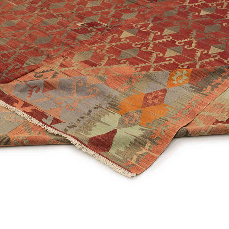 Vintage Afyon Kilim Rug - 10' 1" x 12' 1" (121" x 145") - K0077865