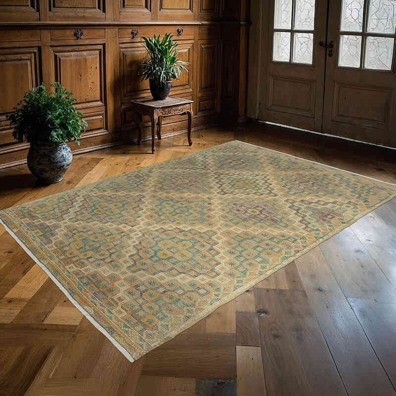 Vintage Anatolian Jijim - 5' 7" x 8' 2" (67" x 98") - K0077869