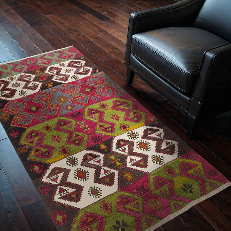 Alfombra Vintage Afyon Kilim - 106 cm x 187 cm - K0077875