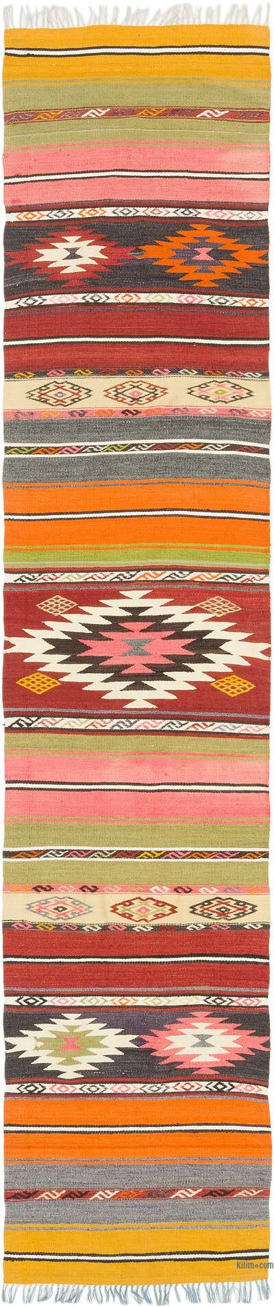 Vintage Manisa Kilim Runner - 1' 10" x 8' 9" (22" x 105")
