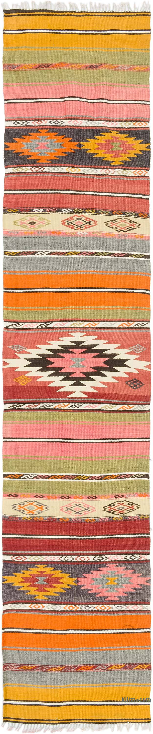 Vintage Manisa Kilim Runner - 1' 10" x 8' 10" (22" x 106") - K0077880