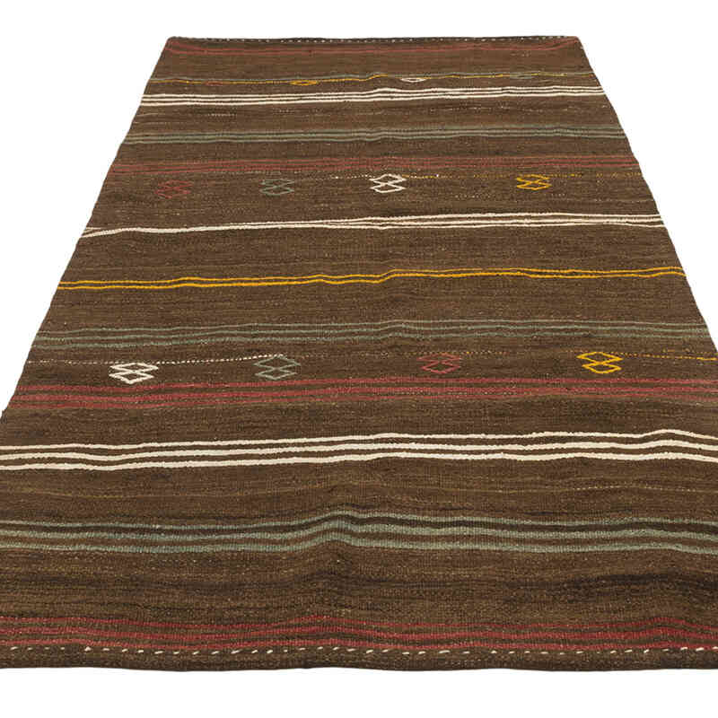 Vintage Anatolian Kilim Rug - 3' 7" x 7' 1" (43" x 85") - K0077883