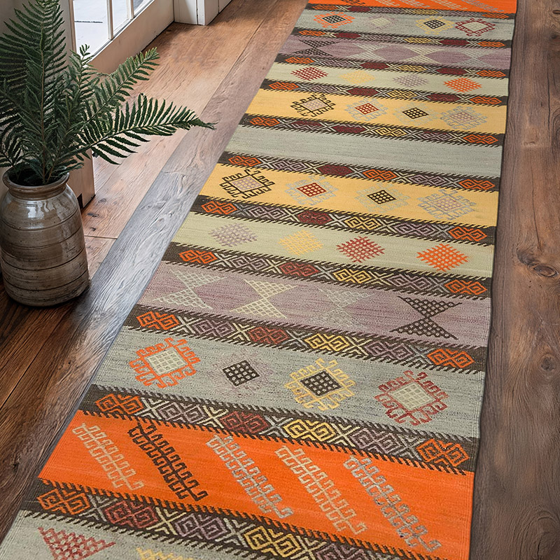 Corredor Sivas Afyon Kilim - 72 cm x 302 cm - K0077884