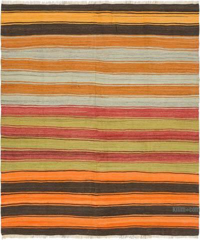 Vintage Turkish Kilim Rug - 5' 6" x 6' 5" (66" x 77")