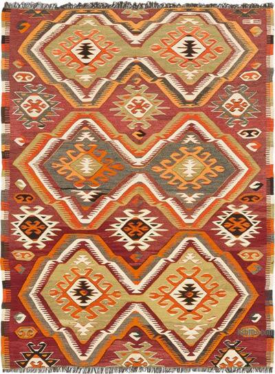 Vintage Mut Kilim Rug - 5' 1" x 6' 10" (61" x 82")
