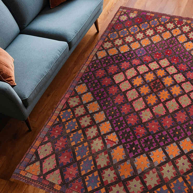 Vintage Anatolian Jijim - 6'  x 8' 5" (72" x 101") - K0077902
