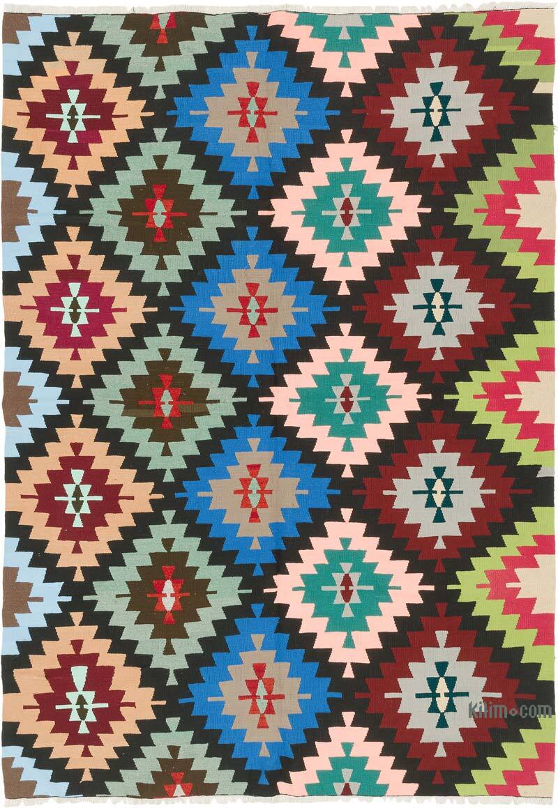 Vintage Turkish Kilim Rug - 5' 7" x 7' 11" (67" x 95") - K0077911