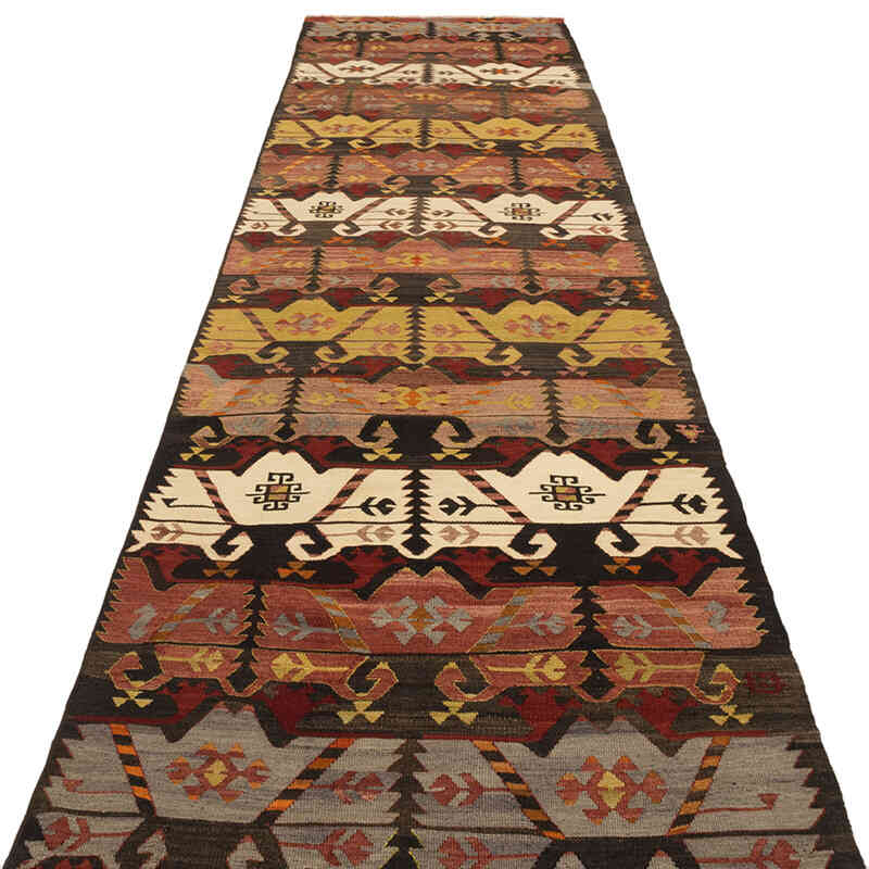 Corredor Vintage Afyon Kilim - 89 cm x 369 cm - K0077912