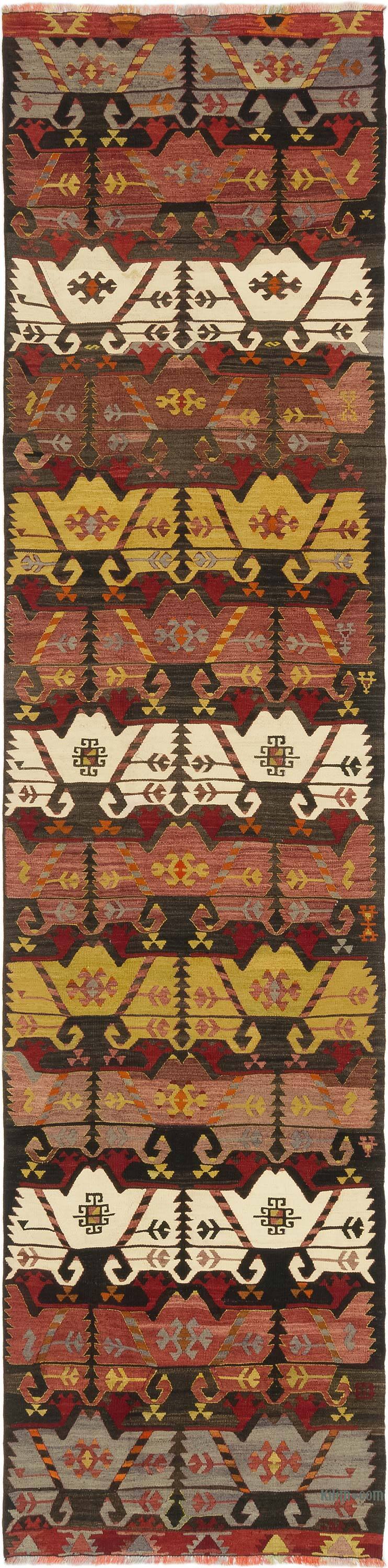 Corredor Vintage Afyon Kilim - 89 cm x 369 cm - K0077912