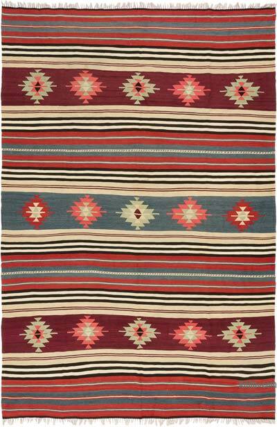 Vintage Manastir Kilim Rug - 6' 11" x 10' 6" (83" x 126")