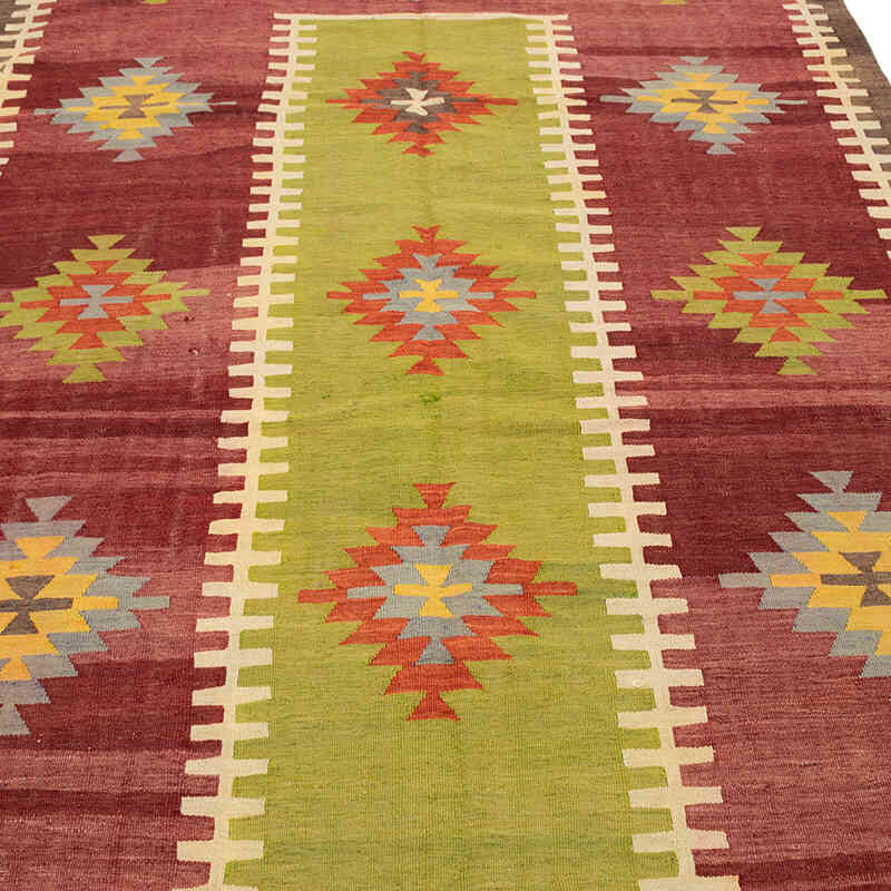 Vintage Afyon Kilim Rug - 5' 4" x 9' 6" (64" x 114") - K0077918