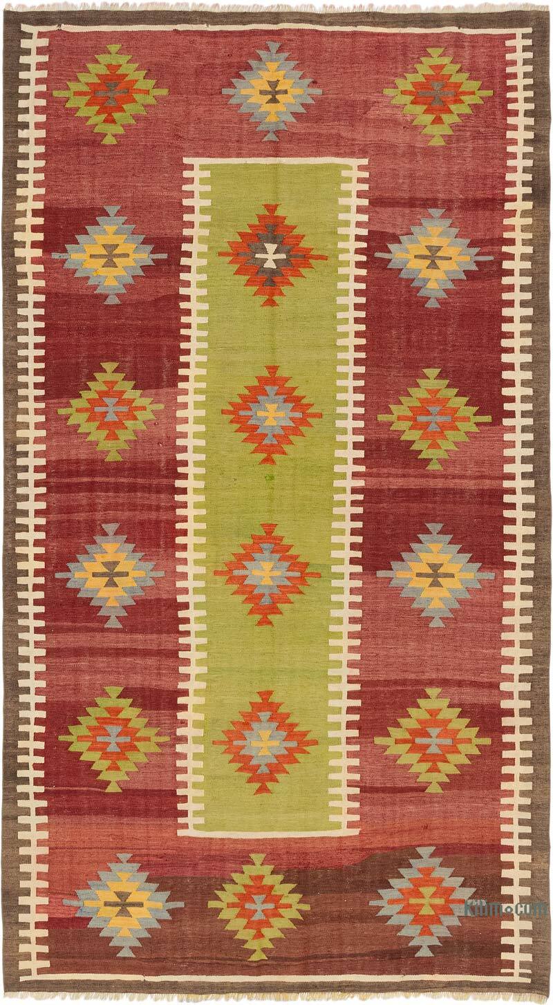 Vintage Afyon Kilim Rug - 5' 4" x 9' 6" (64" x 114") - K0077918