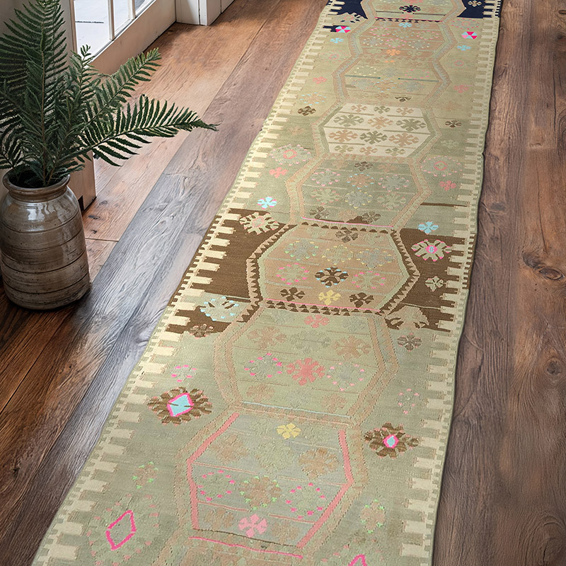 Kayseri Kilim Yolluk - 78 cm x 370 cm - K0077920
