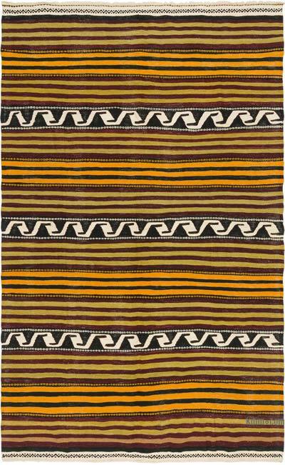 Vintage Konya Kilim Rug - 6' 2" x 10' 2" (74" x 122")