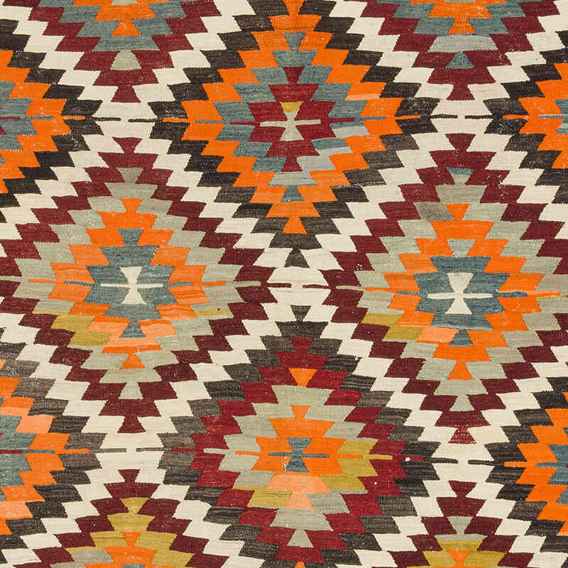 Vintage Afyon Kilim Rug - 5' 6" x 9' 4" (66" x 112") - K0077926