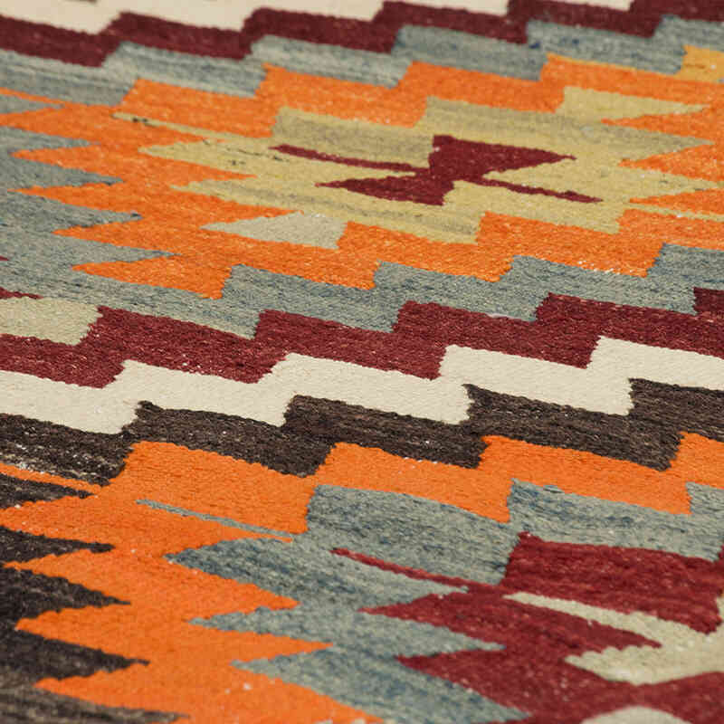 Vintage Afyon Kilim Rug - 5' 6" x 9' 4" (66" x 112") - K0077926