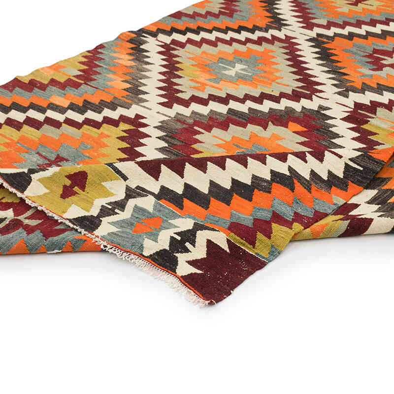 Vintage Afyon Kilim Rug - 5' 6" x 9' 4" (66" x 112") - K0077926