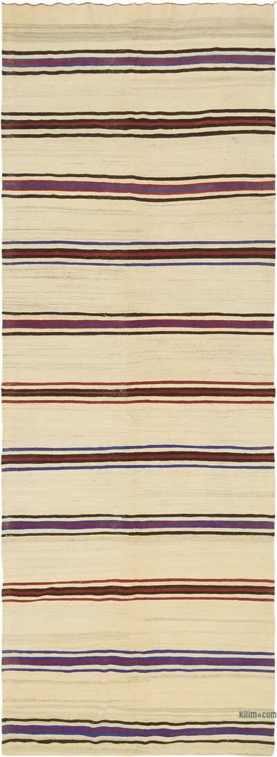 Vintage Anatolian Kilim Runner - 4' 5" x 12' 4" (53" x 148")