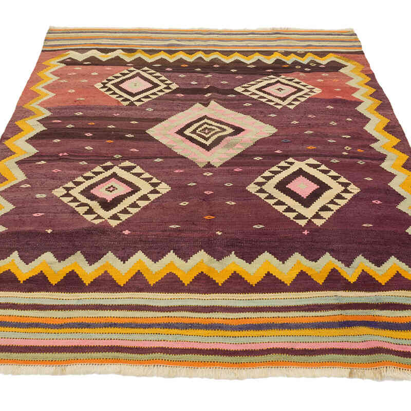 Vintage Milas Kilim Rug - 4' 9" x 6' 11" (57" x 83") - K0077944