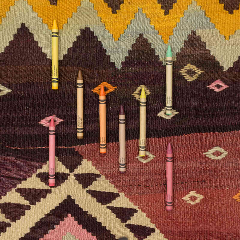 Vintage Milas Kilim Rug - 4' 9" x 6' 11" (57" x 83") - K0077944