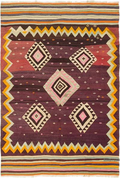 Vintage Milas Kilim Rug - 4' 9" x 6' 11" (57" x 83")
