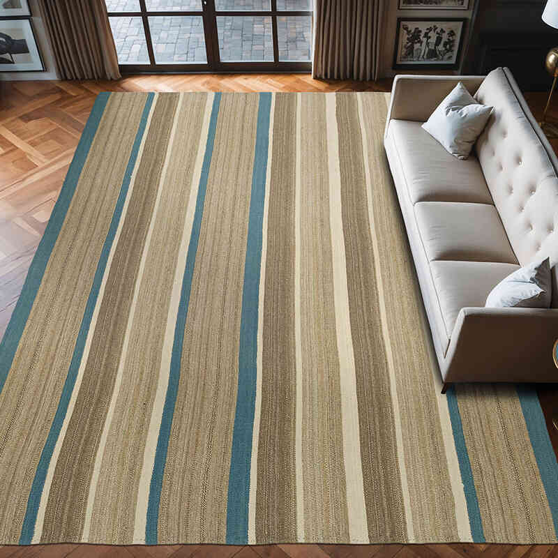 New Turkish Kilim Rug - 9' 11" x 13' 8" (119" x 164") - K0077950