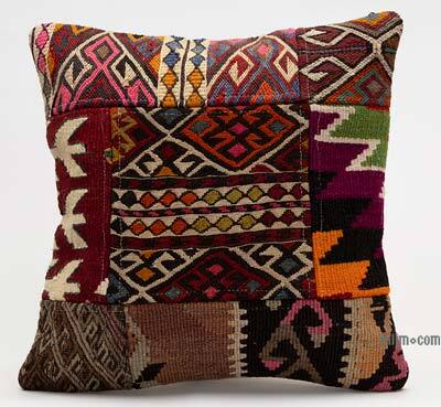 Kilim Pillow Cover - 1' 4" x 1' 4" (16" x 16")