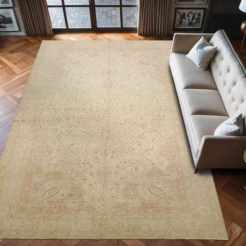 Vintage Hand-Knotted Oriental Rug - 8' 4" x 13'  (100" x 156") - K0078344
