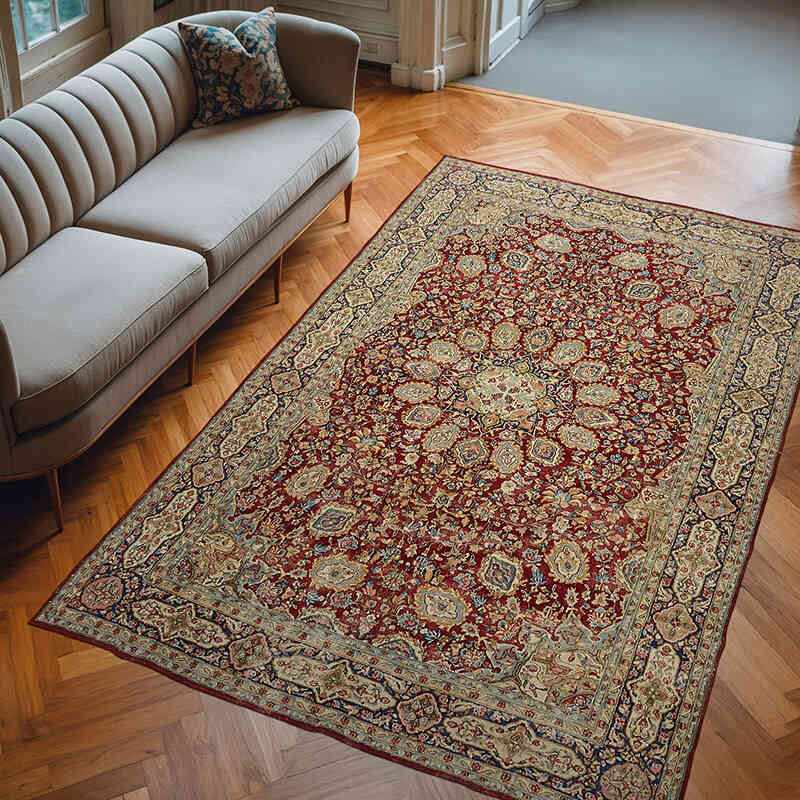 Alfombra Oriental Vintage Anudada a Mano - 208 cm x 310 cm - K0078370