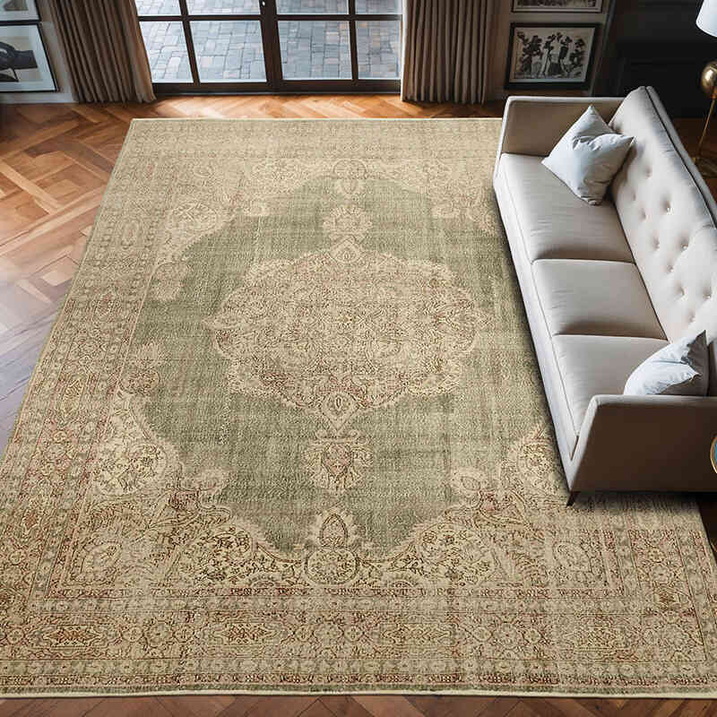 El Dokuma Vintage Halı - 270 cm x 380 cm - K0078382