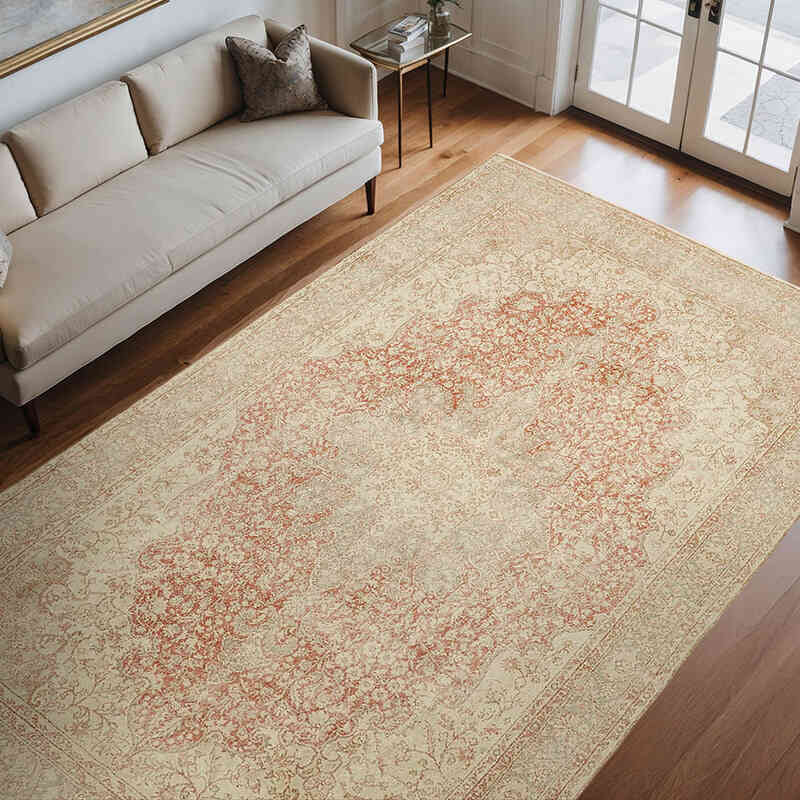 El Dokuma Vintage Halı - 227 cm x 368 cm - K0078383