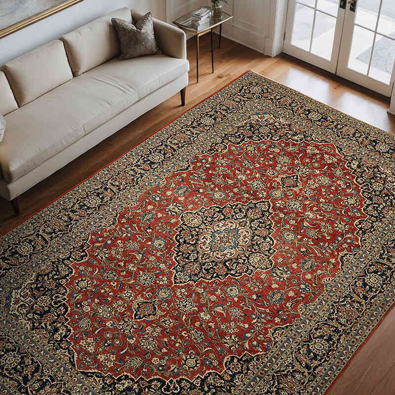 Vintage Hand-Knotted Oriental Rug - 8' 4" x 12' 2" (100" x 146") - K0078430