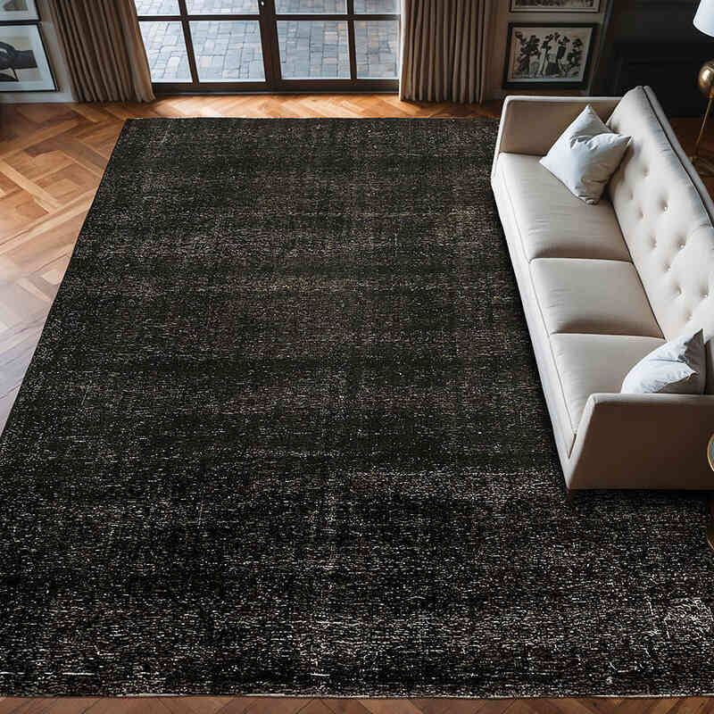 Overdyed Vintage Hand-knotted Oriental Rug - 9' 5" x 12' 4" (113" x 148") - K0078460