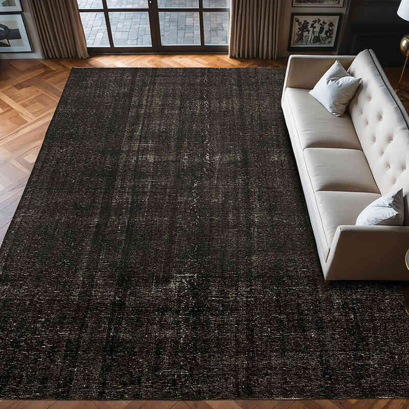 Overdyed Vintage Hand-knotted Oriental Rug - 9' 5" x 12' 6" (113" x 150") - K0078463