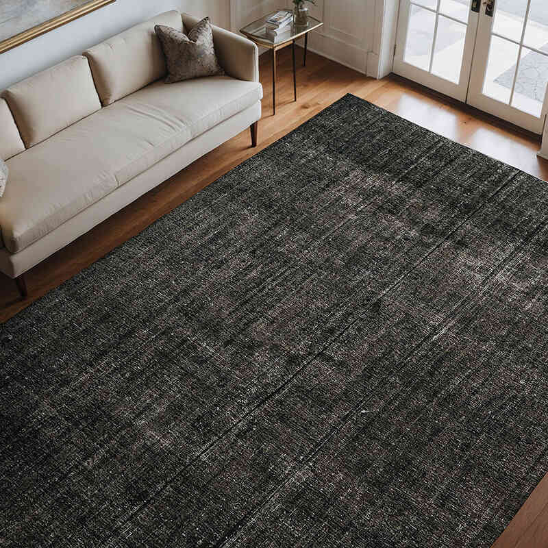 Alfombra Oriental Vintage Teñida a Mano Sobretintada - 278 cm x 368 cm - K0078475