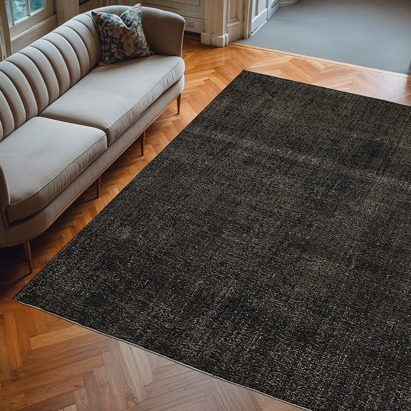 Overdyed Vintage Hand-knotted Oriental Rug - 9' 2" x 9' 6" (110" x 114") - K0078478