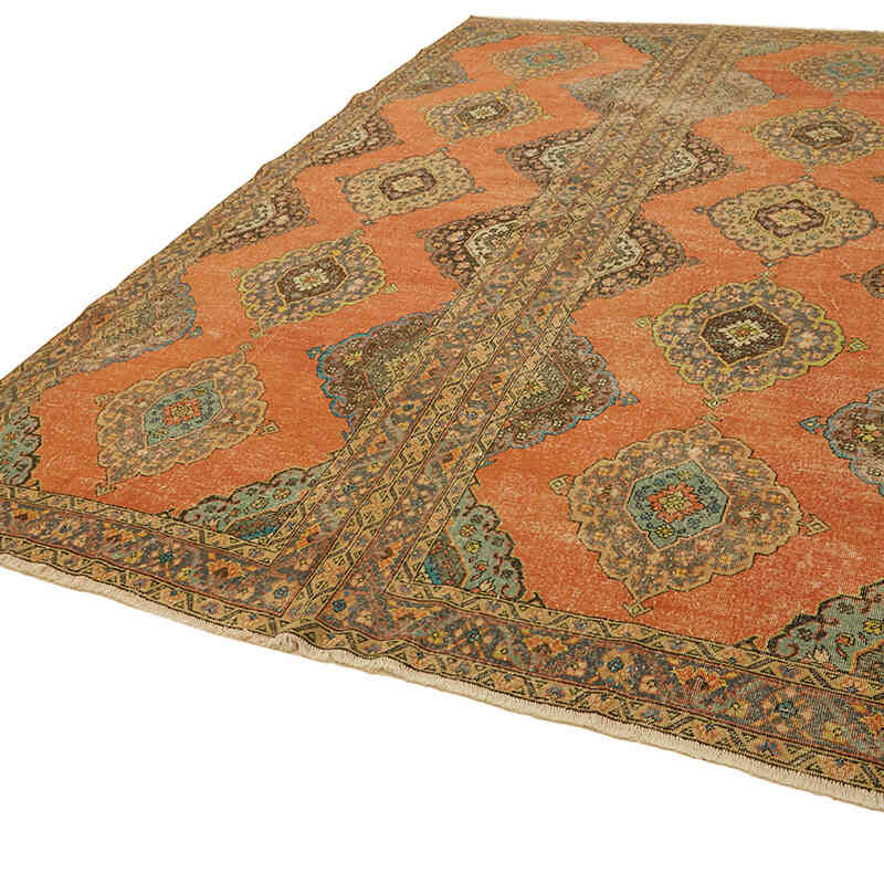 Alfombra Oriental Vintage Teñida a Mano Sobretintada - 298 cm x 400 cm - K0078484