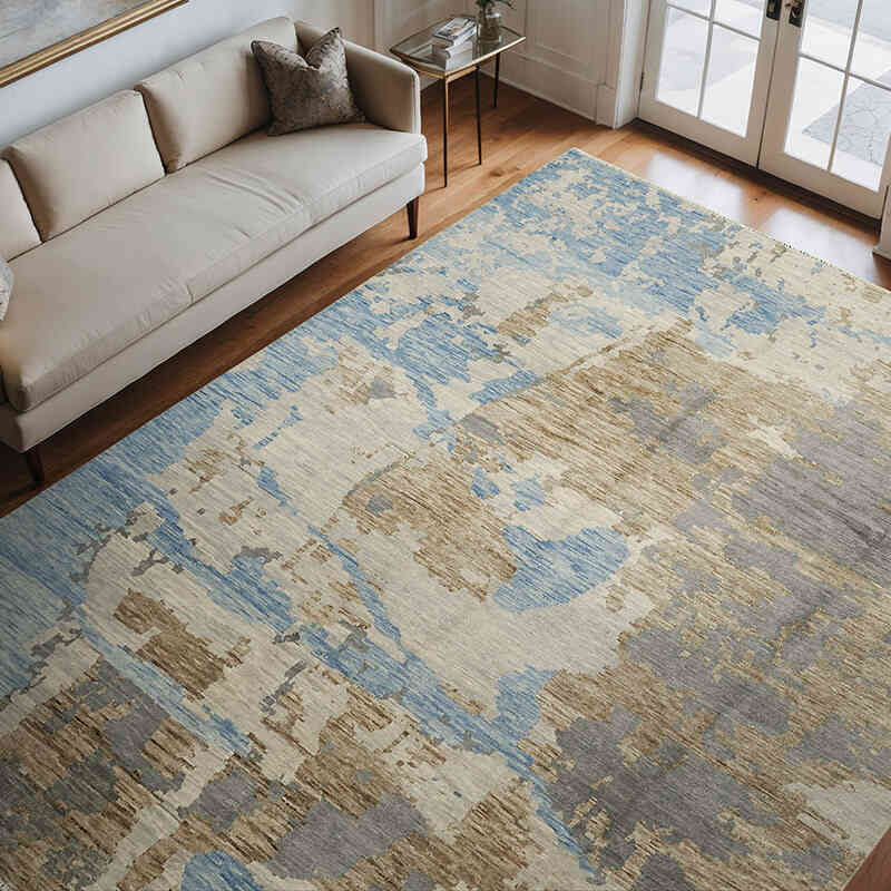 New Hand-Knotted Rug - 8' 11" x 11' 6" (107" x 138") - K0078526