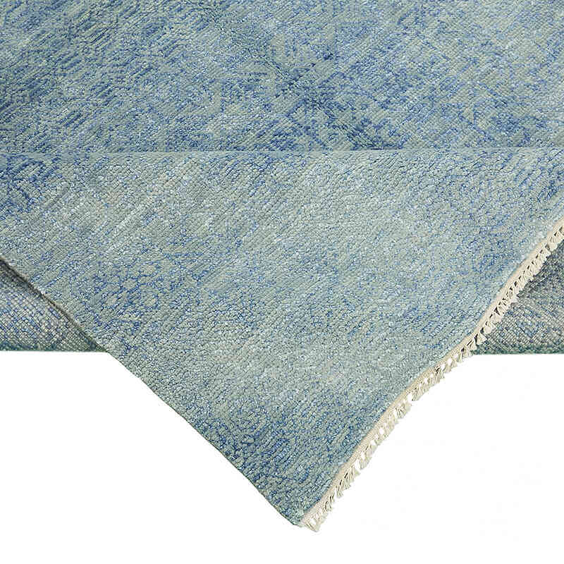 Blue New Hand-Knotted Rug - 8' 10" x 12'  (106" x 144") - K0078559