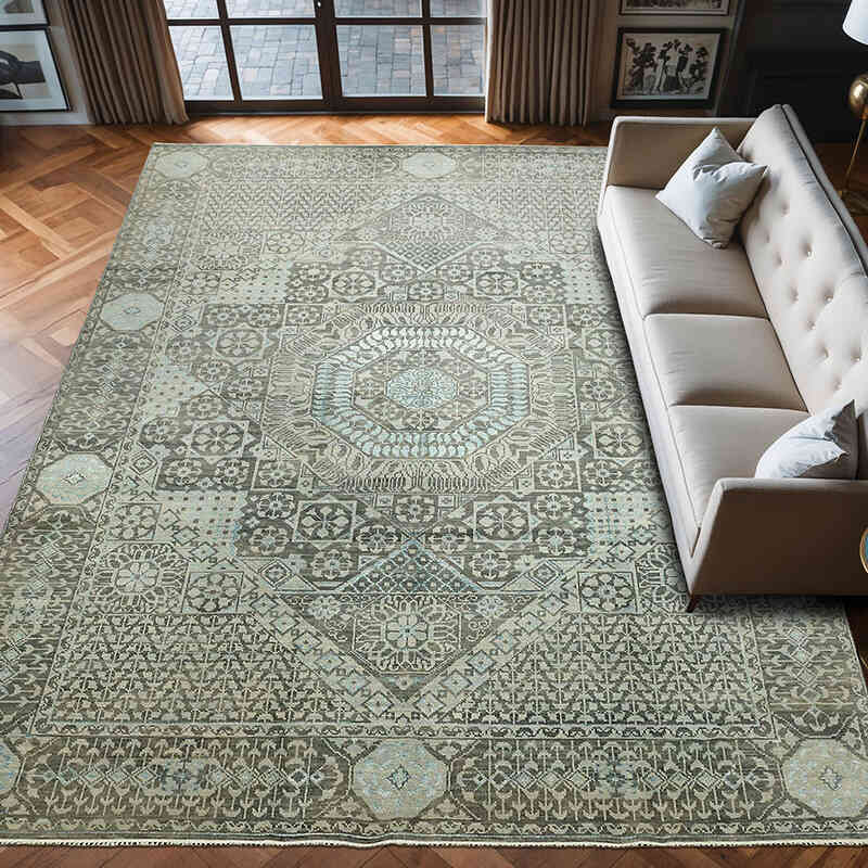 New Hand-Knotted Rug - 9' 1" x 12' 3" (109" x 147") - K0078589