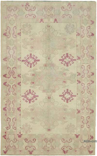 Vintage Turkish Hand-Knotted Rug - 5'  x 8'  (60" x 96")