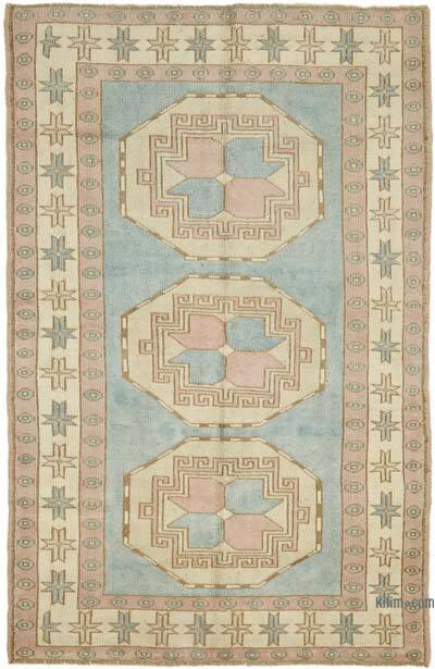 Vintage Turkish Hand-Knotted Rug - 4' 10" x 7' 6" (58" x 90")