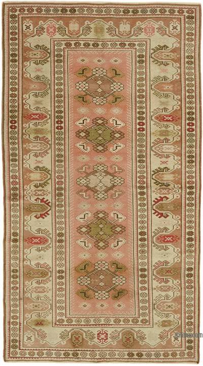 Vintage Turkish Hand-Knotted Rug - 4' 3" x 7' 10" (51" x 94")