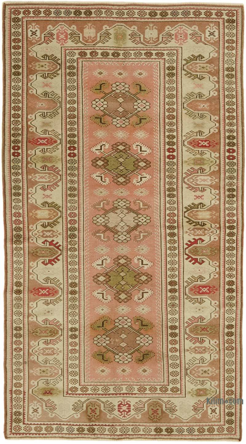 El Dokuma Vintage Halı - 130 cm x 238 cm - K0078600