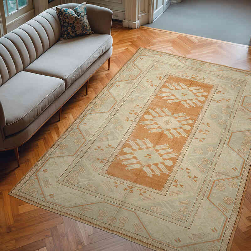 Vintage Turkish Hand-Knotted Rug - 6' 6" x 9' 3" (78" x 111") - K0078606